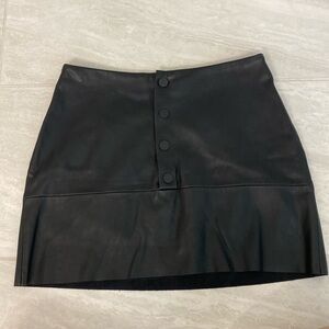 ZARA Trafaluc Collection Leather Skirt in Black